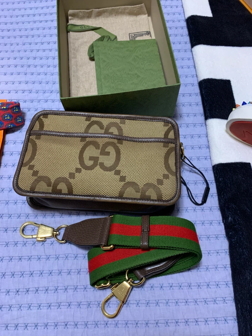 Gucci GG Monogram Pouch with Strap
