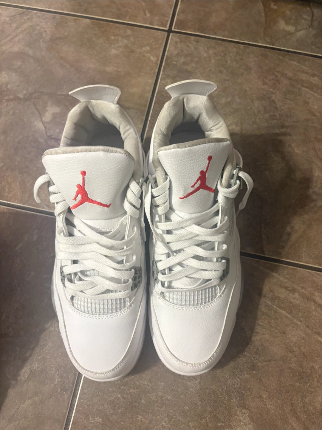Nike Air Jordan 4 White Oreo Sneakers Size 11