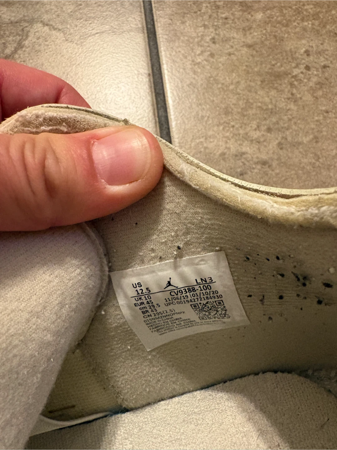 Nike Air Jordan 4 Off-White Sail, US 12.5 - photo 4