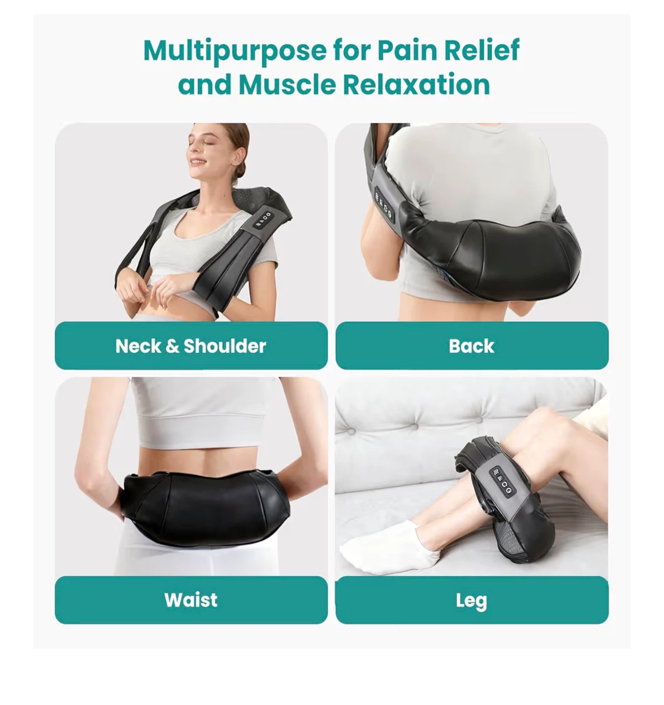 Nekteck Neck and Back Massager with Heat - photo 3