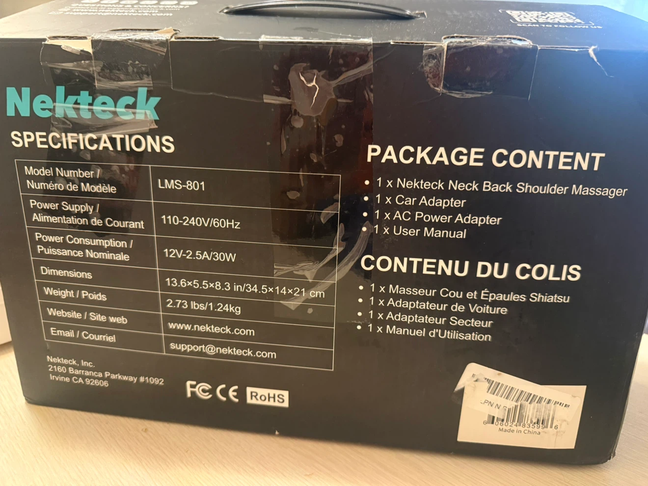 Nekteck Neck and Back Massager with Heat - photo 5