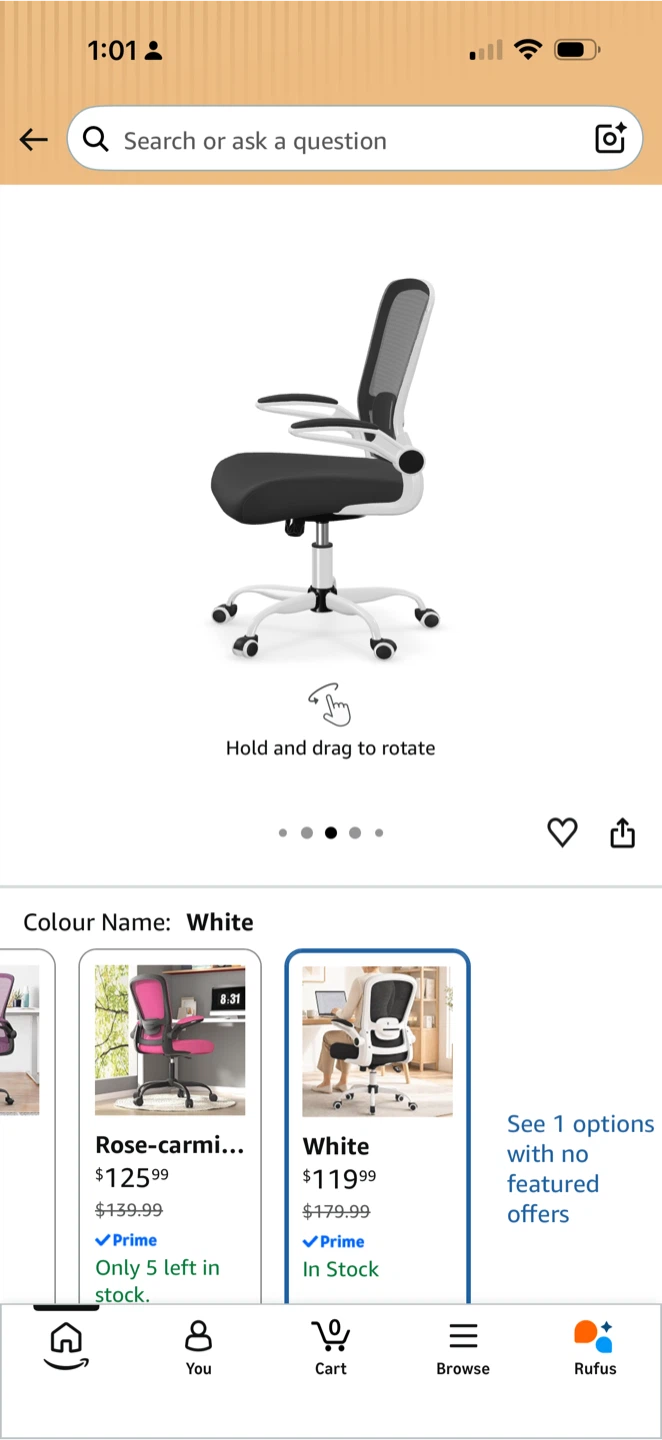 White Mesh Office Chair - photo 3