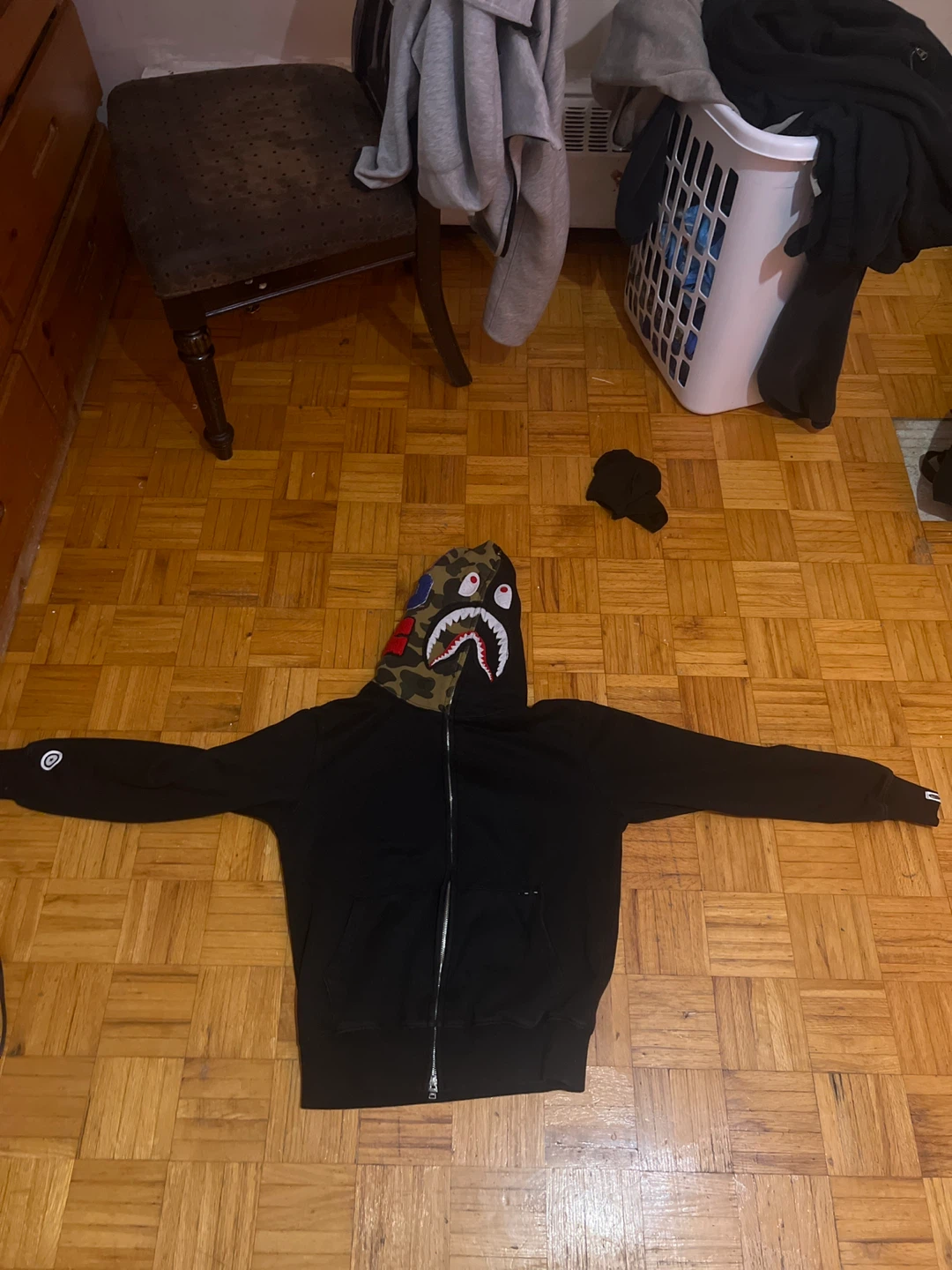A Bathing Ape Shark Hoodie Black