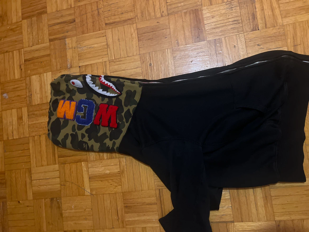 A Bathing Ape Shark Hoodie Black - photo 2