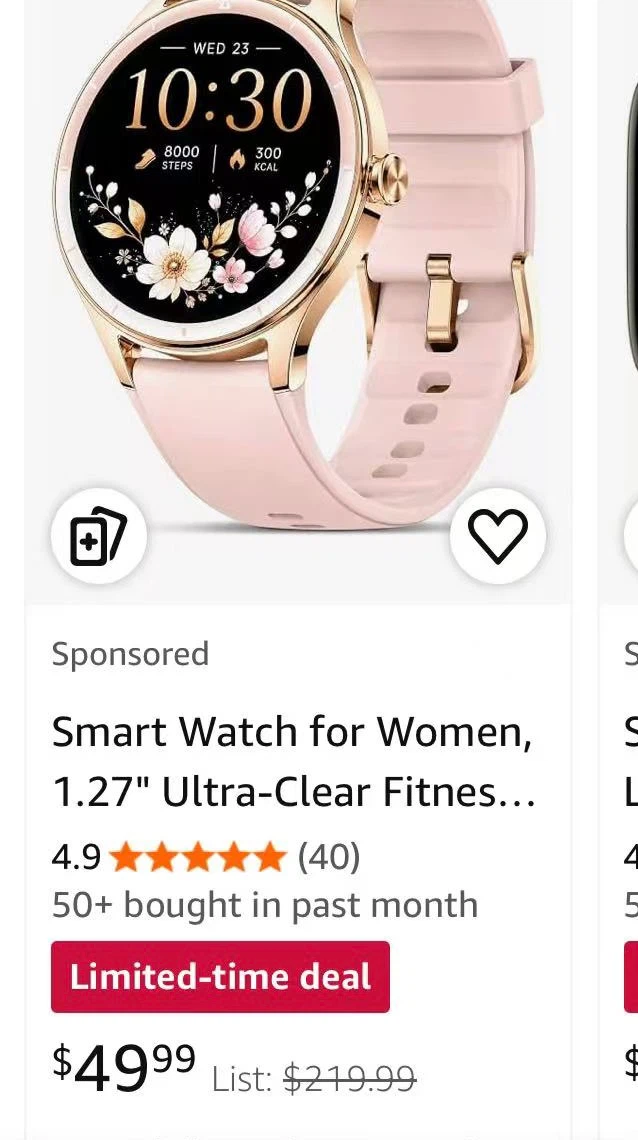 Brand New Pink Smart Watch for Women