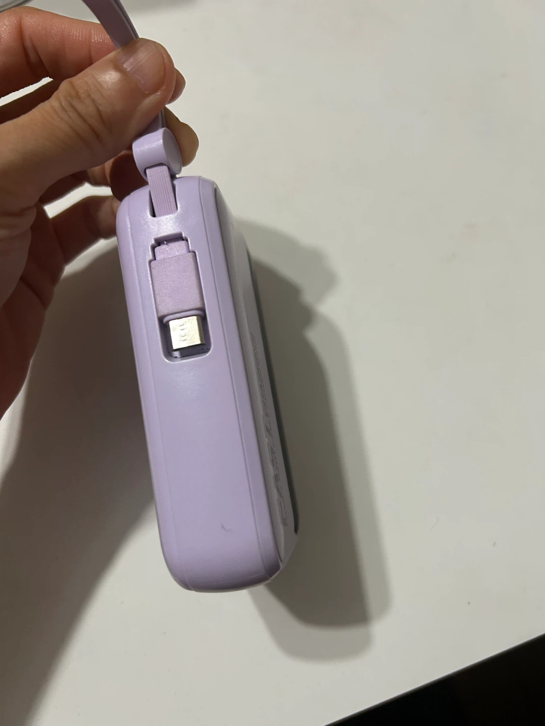 Purple Power Bank 5000mAh with Cables - photo 2