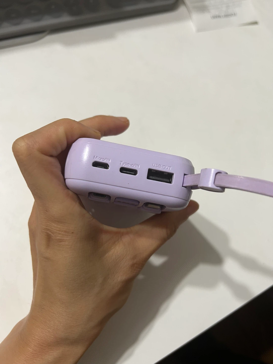Purple Power Bank 5000mAh with Cables - photo 5