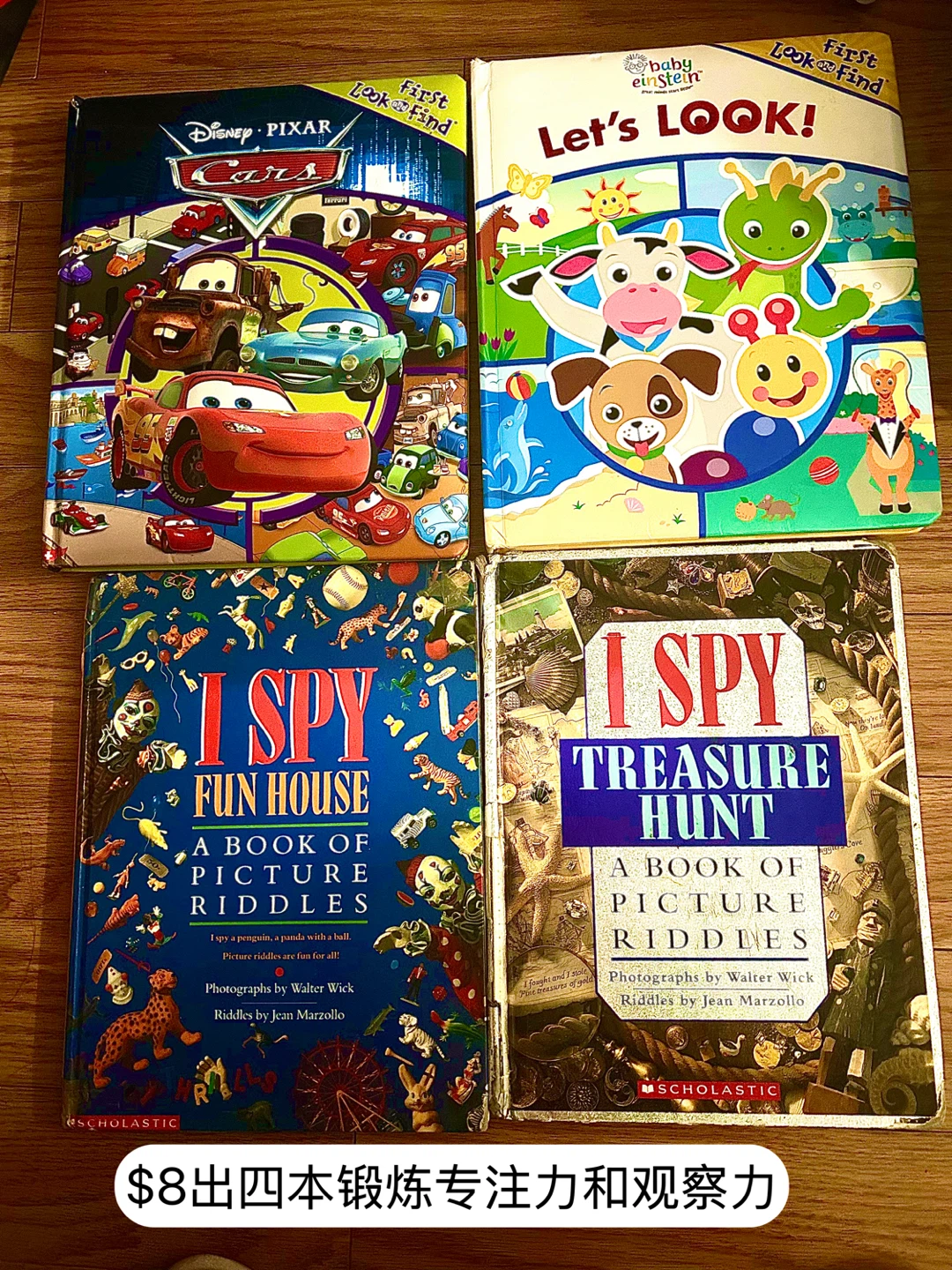 Disney Pixar Cars & I Spy Picture Riddle Books Bundle