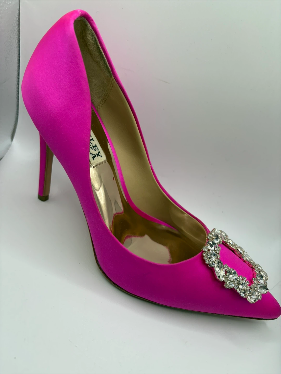 7 - Badgley Mischka Hot Pink Crystal Pumps - photo 2