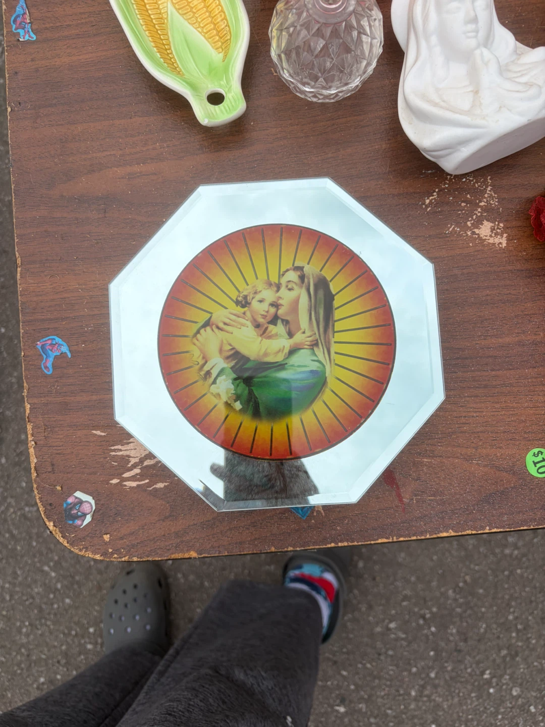 Octagonal Mirror with Religious Image - photo 2