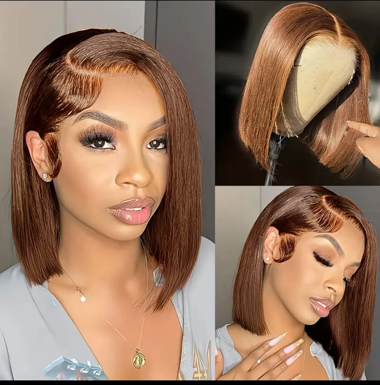 Brown Bob Lace Front Wig