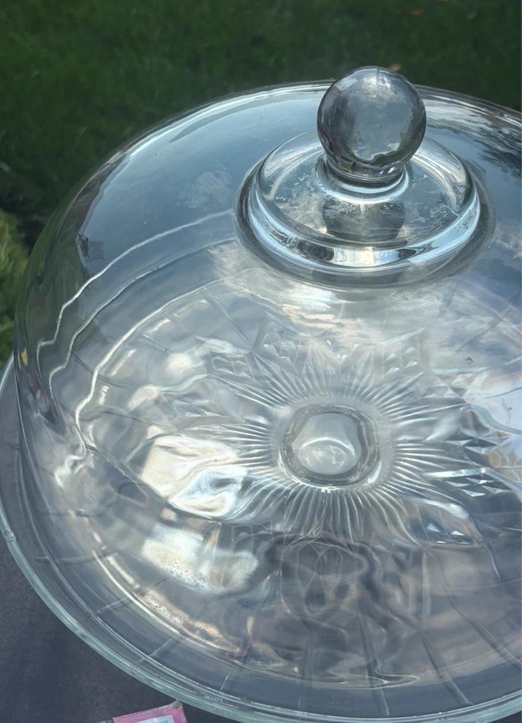 Glass Cake Stand with Dome Lid