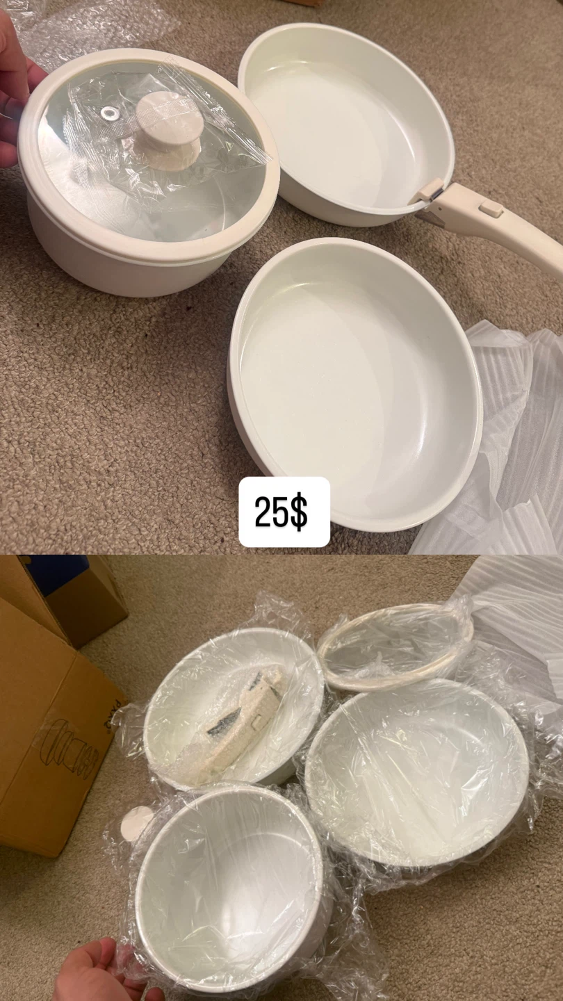 Detachable Handle Ceramic Cookware Set
