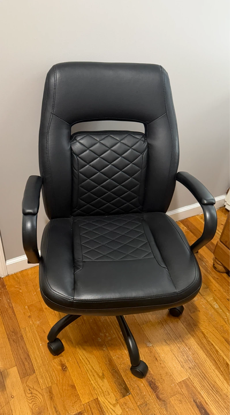 Black Faux Leather Executive Office Chair
