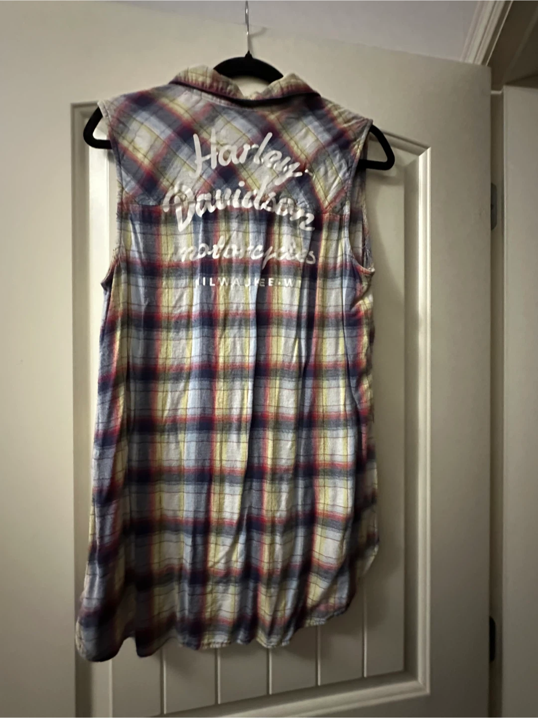 Harley-Davidson Sleeveless Plaid Shirt - photo 2
