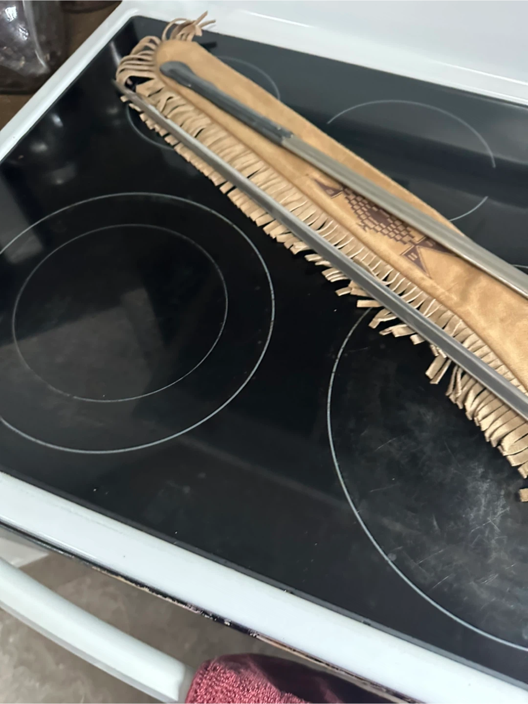 Decorative Sword with Suede Fringed Scabbard - photo 4
