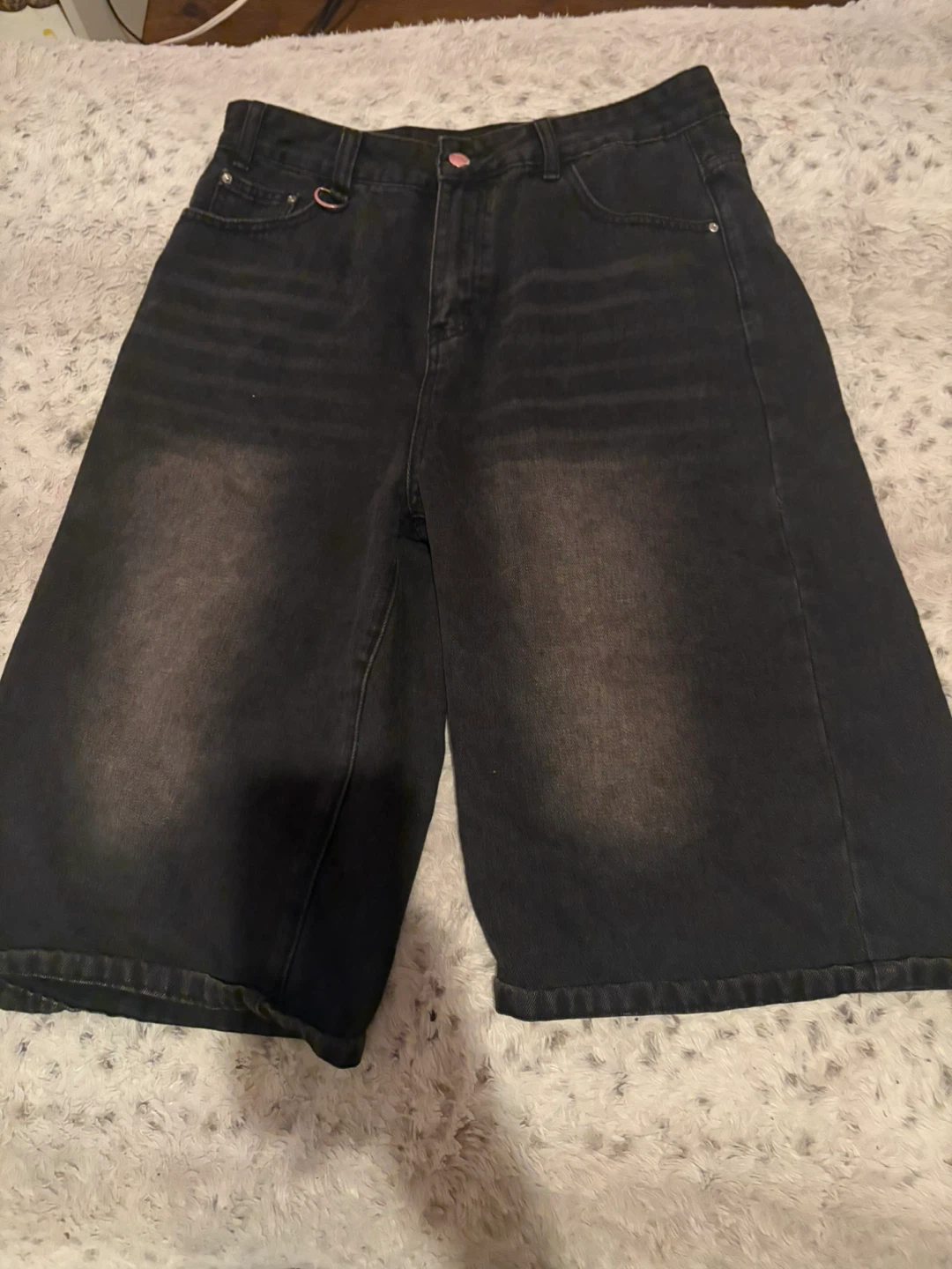Black Denim Shorts - Size 34/L
