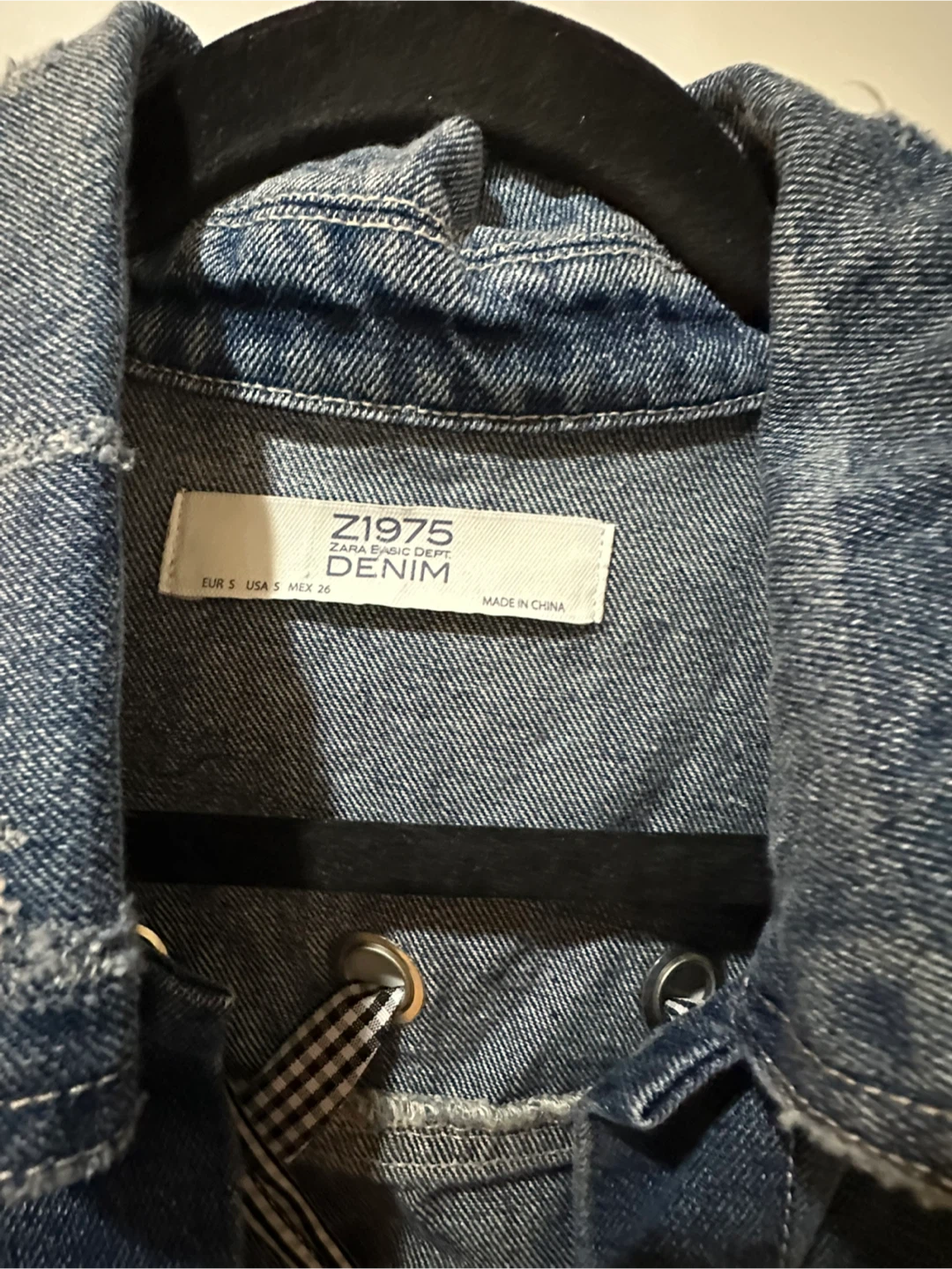 ZARA Z1975 Denim Jacket with Ribbon Detail - photo 3