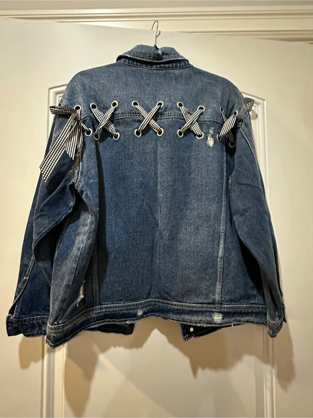 ZARA Z1975 Denim Jacket with Ribbon Detail - photo 4