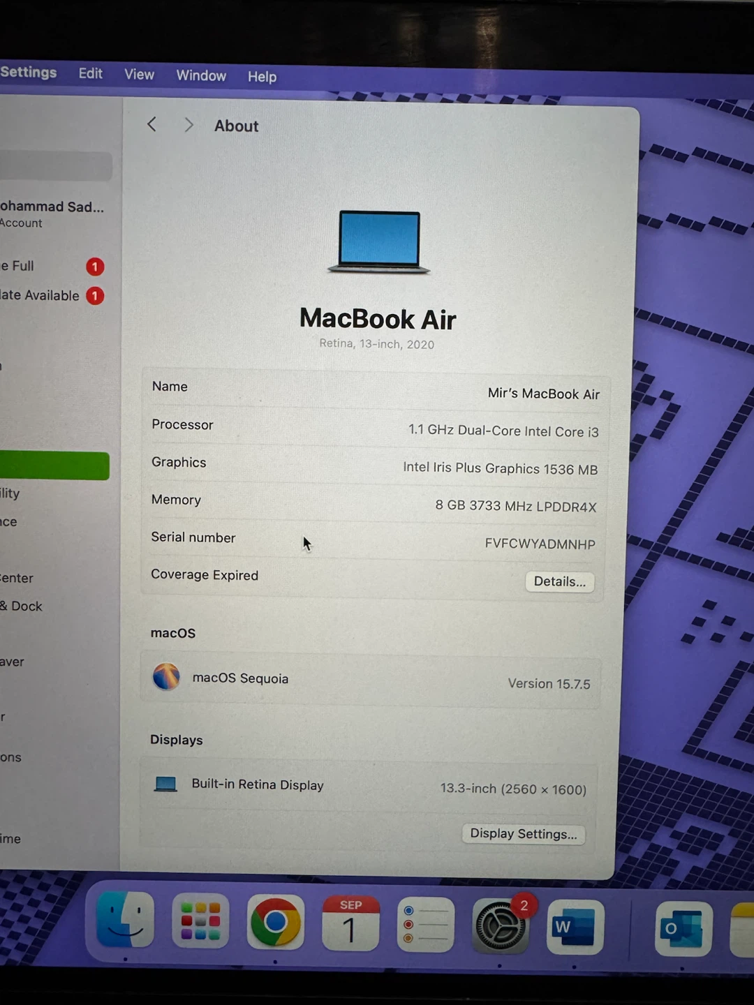 MacBook Air 2020 13-inch -Space Gray – Great Condition! - photo 3