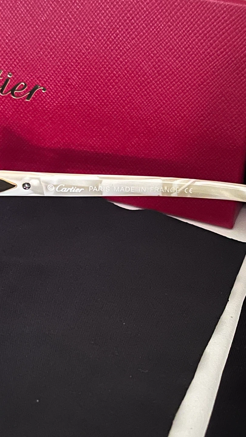 CARTIER Sunglasses (White Acetate / Gold) - photo 4