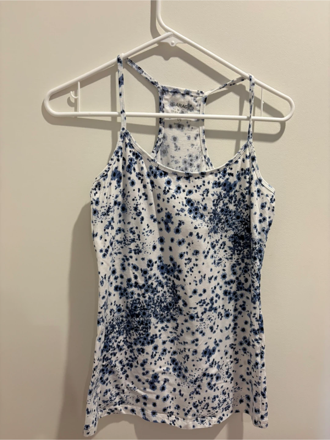 Garage Tank Top - Blue Floral Print