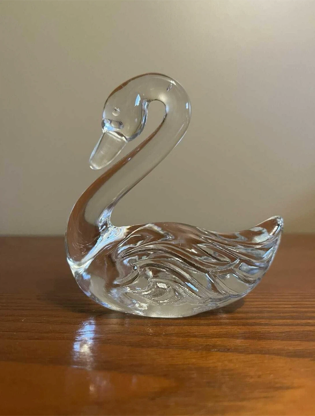 VINTAGE SWAN ART GLASS PAPERWEIGHT ORNAMENTS