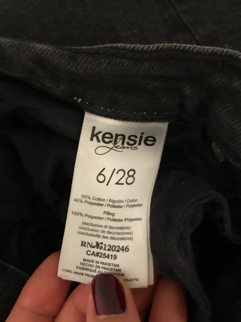 Kensie Slim Straight Jeans - Black - photo 2