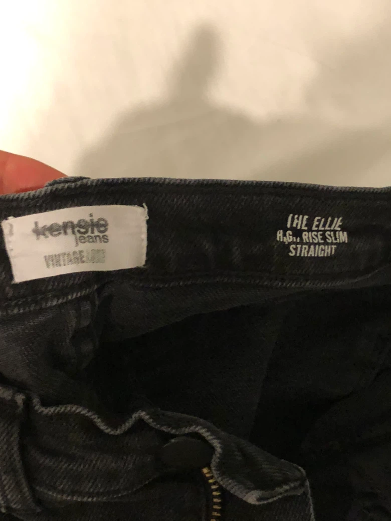 Kensie Slim Straight Jeans - Black - photo 3