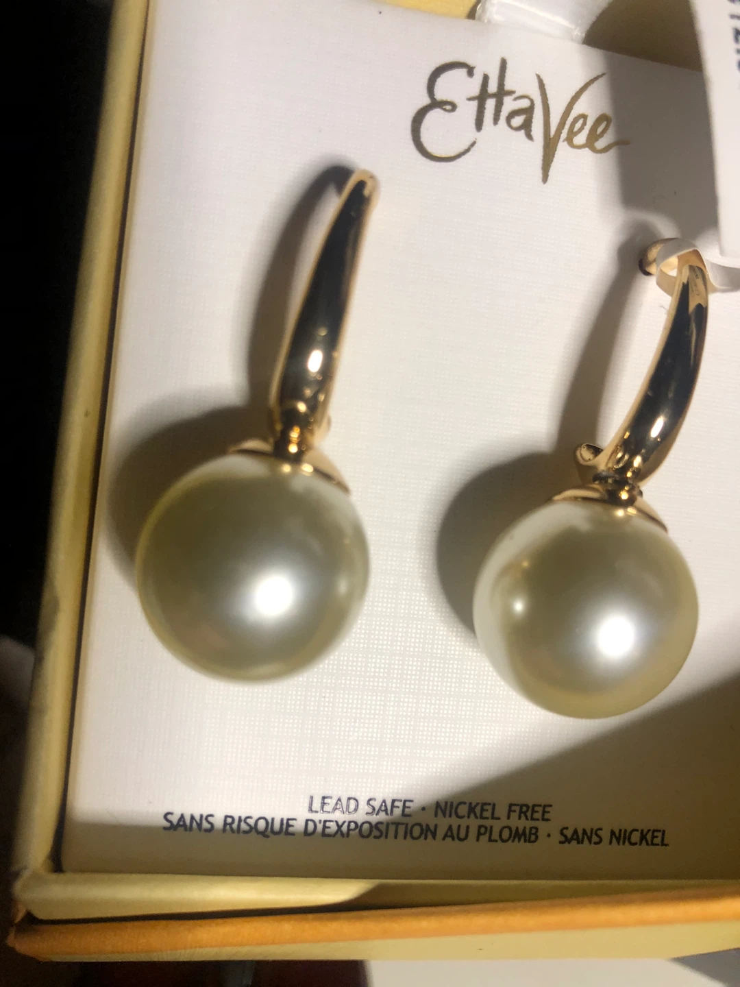 NEW EttaVee Pearl Drop Earrings - photo 3