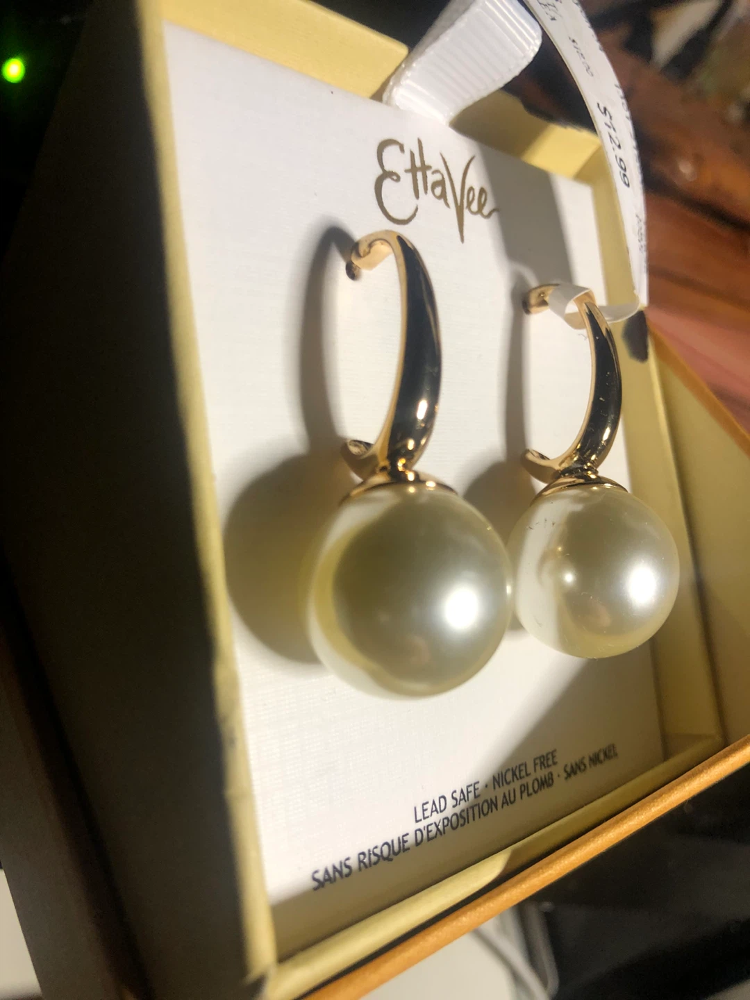 NEW EttaVee Pearl Drop Earrings