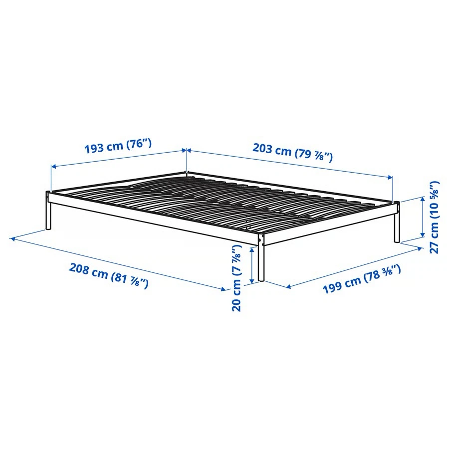 Bed Frame with Slats