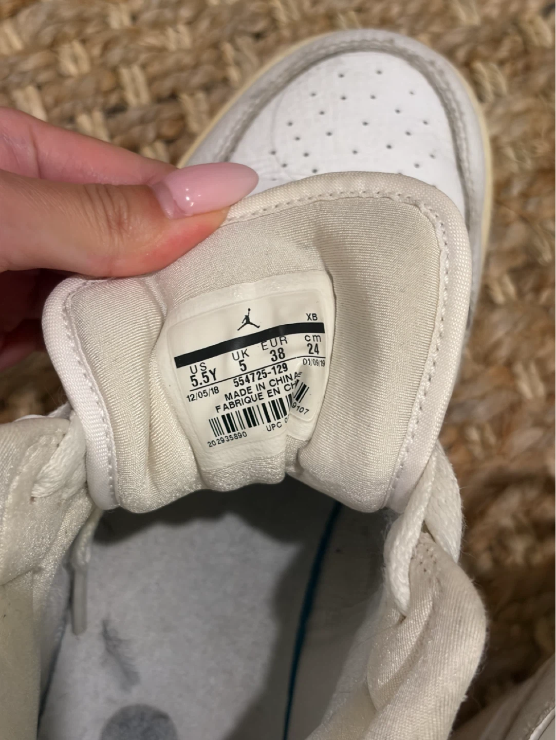 Nike Air Jordan 1 Mid White Sneakers - photo 3