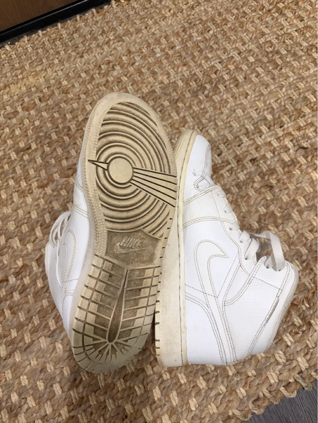 Nike Air Jordan 1 Mid White Sneakers - photo 4