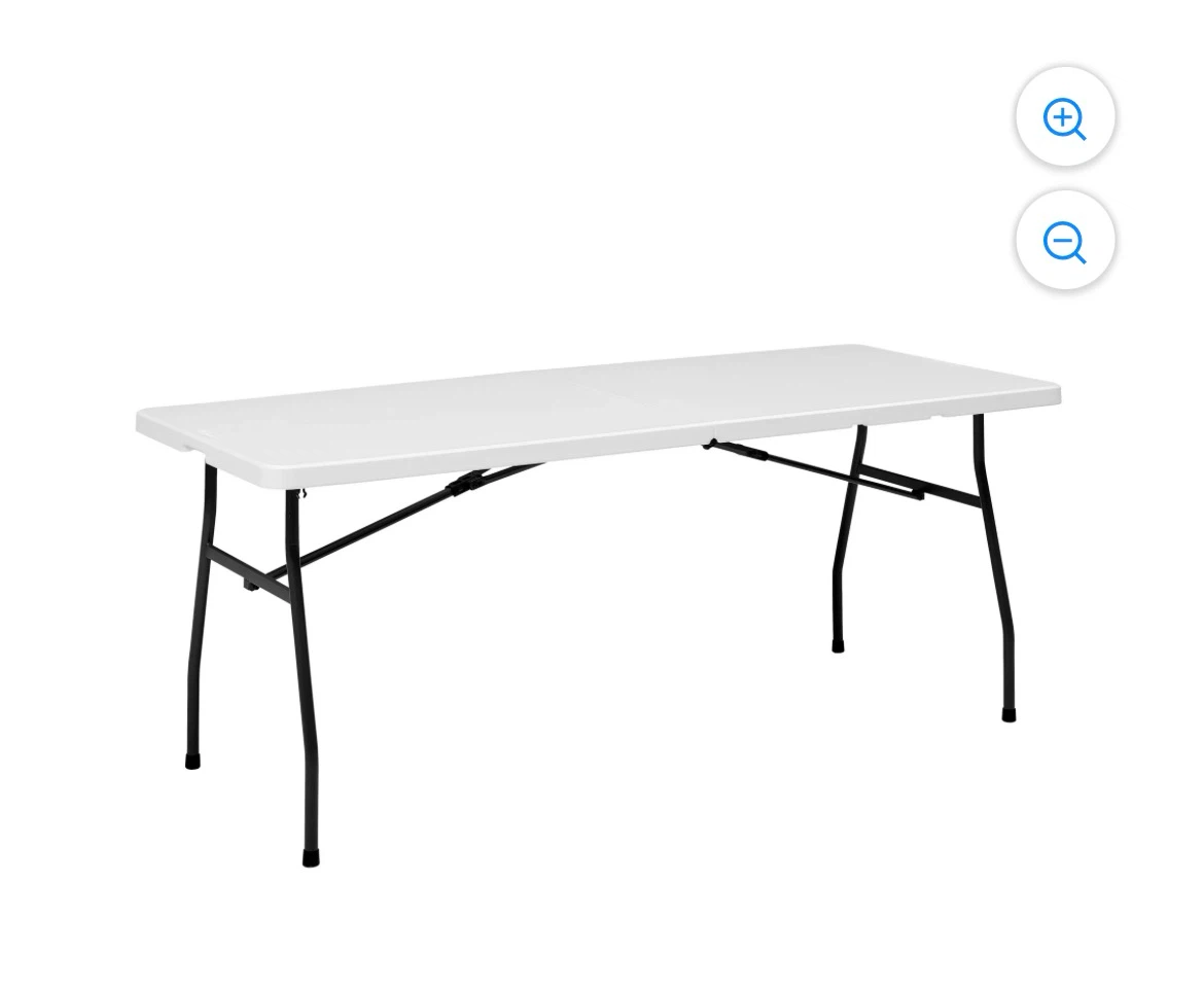 6ft White Folding Utility Table - photo 2