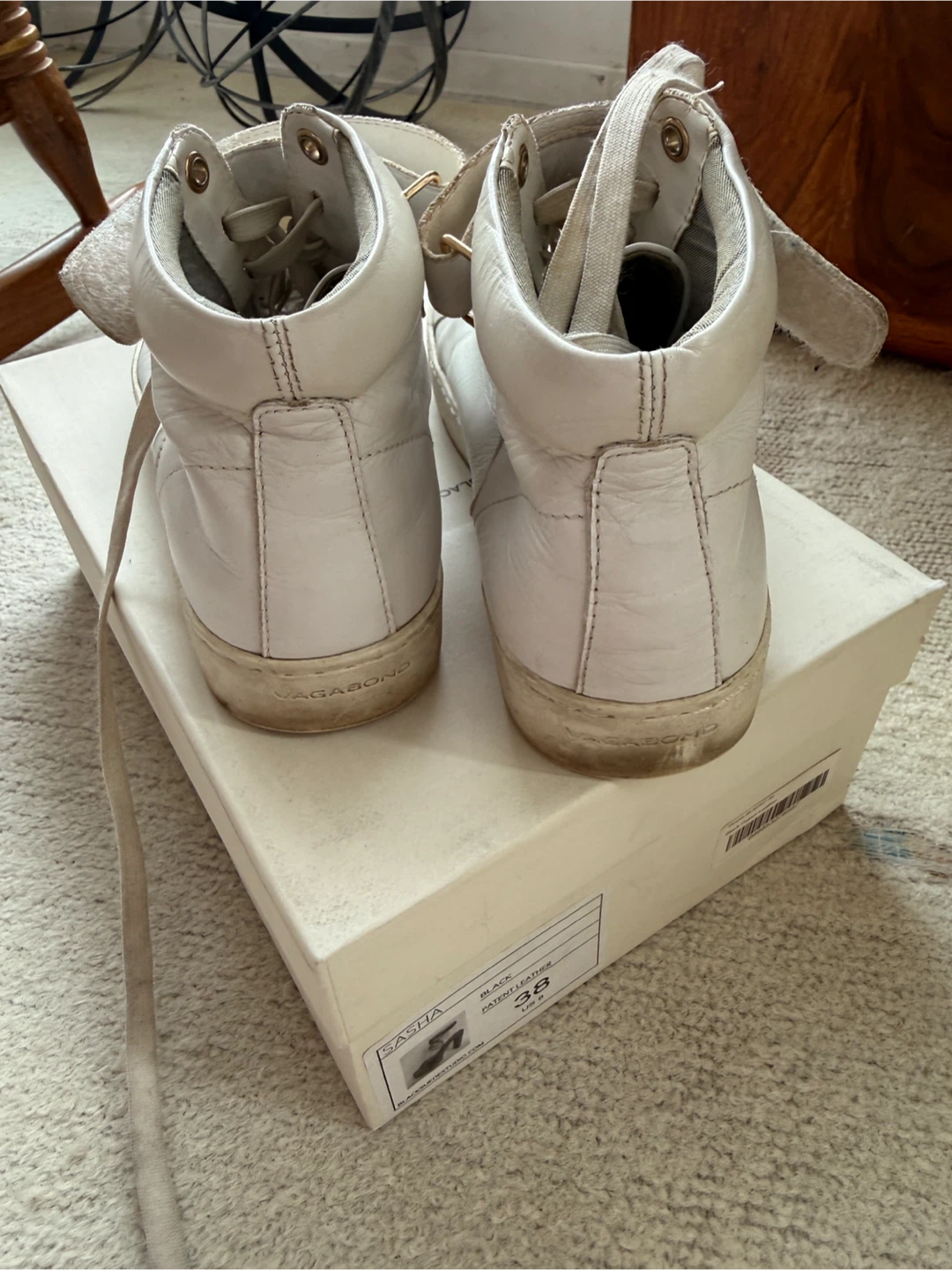 Vagabond White Leather High-Top Sneakers - photo 3