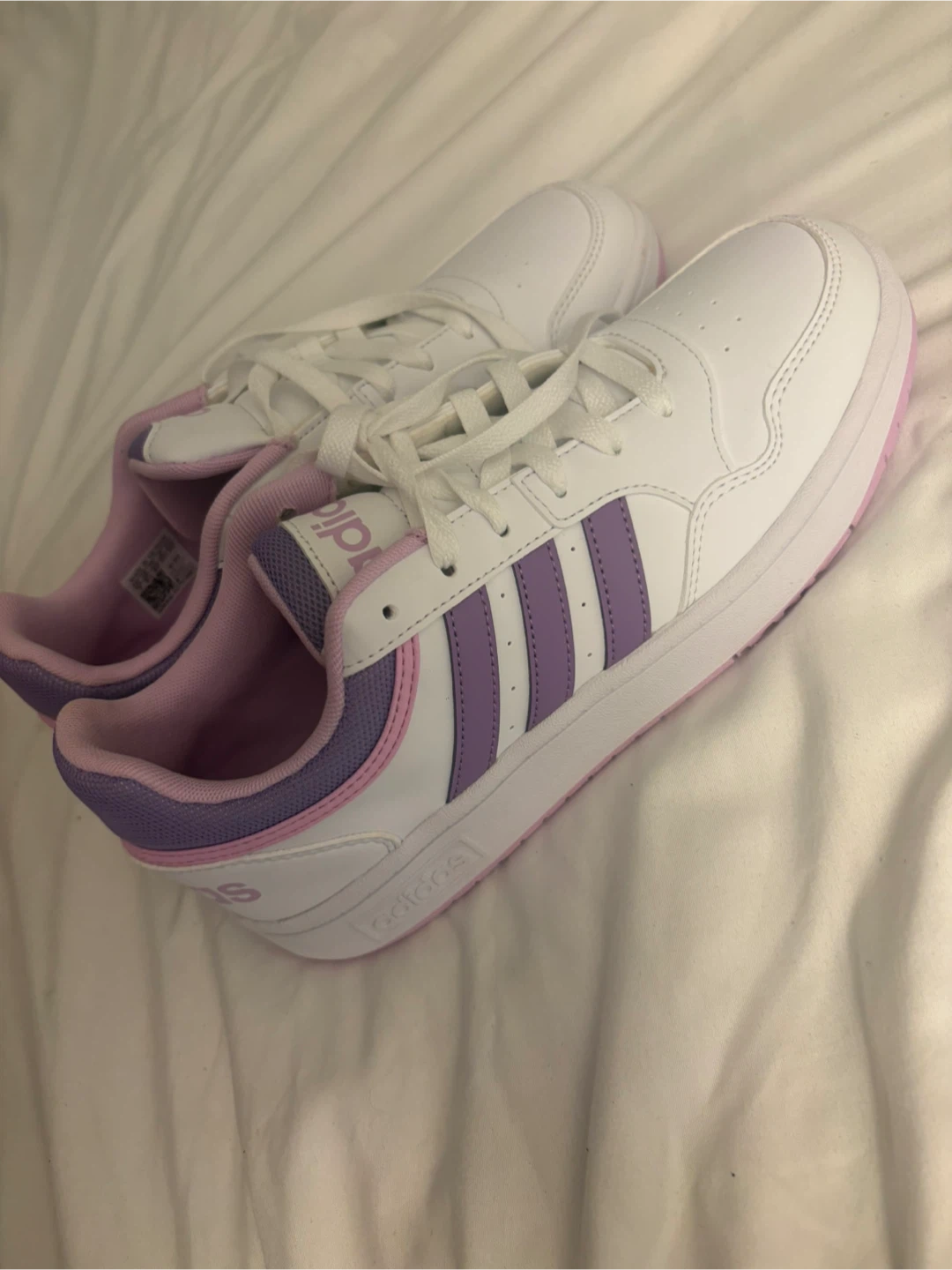 Adidas White and Purple Sneakers Size 7