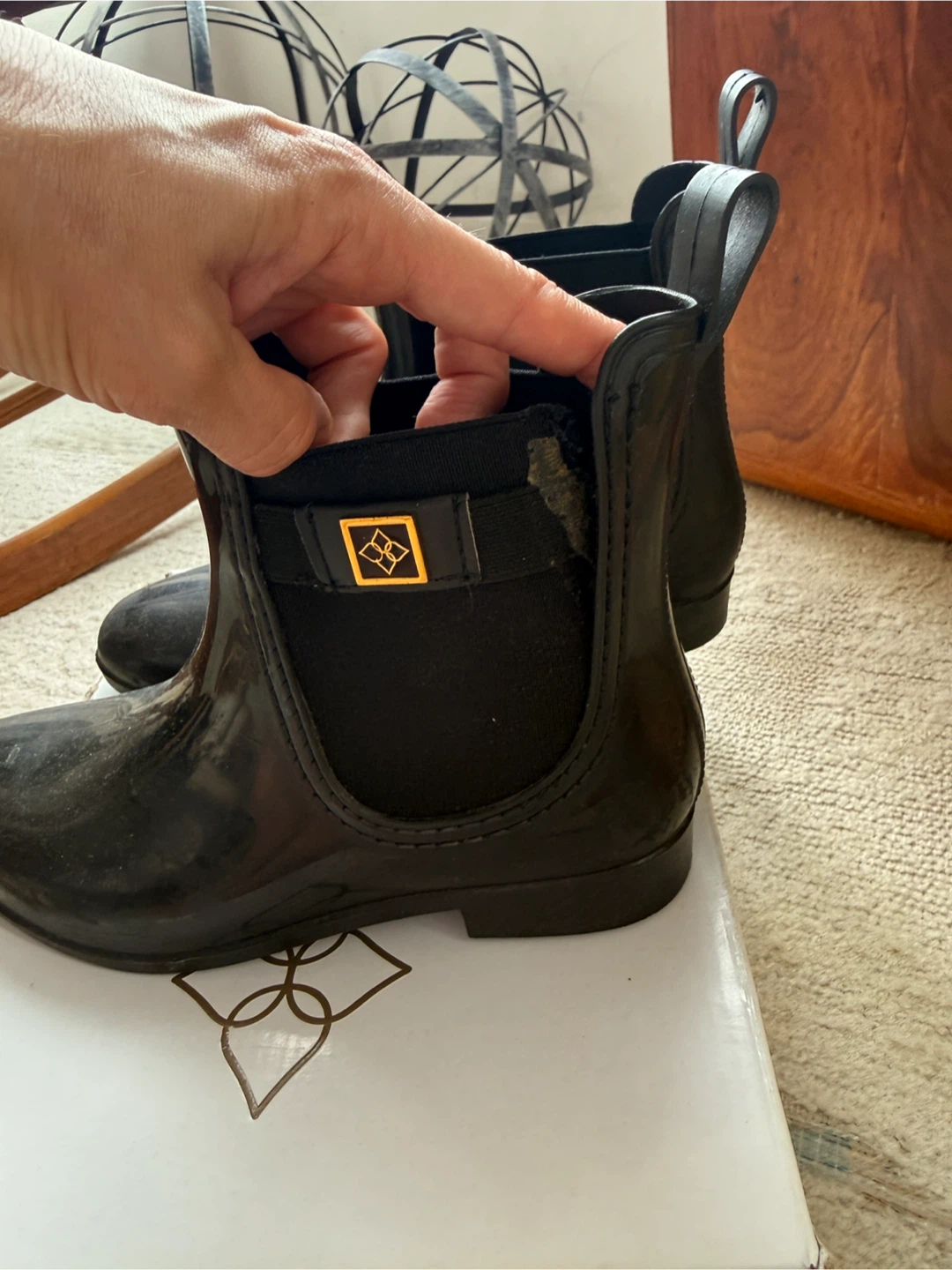 däv Black Chelsea Rain Boots - photo 5