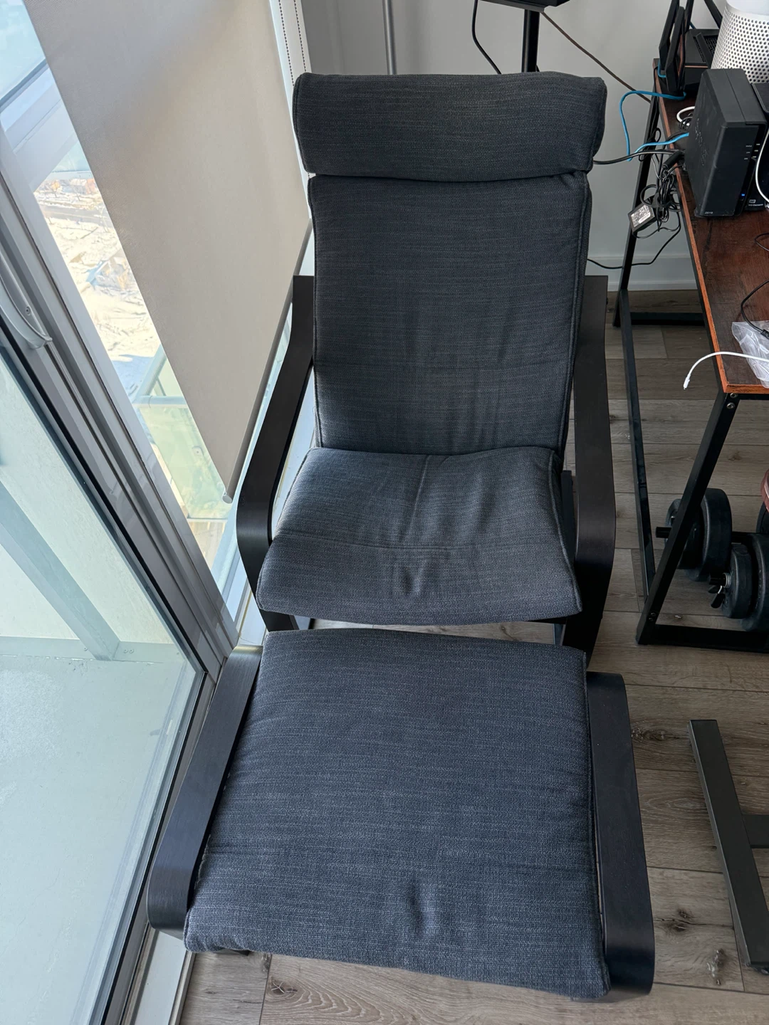 IKEA Poang Armchair and Footstool