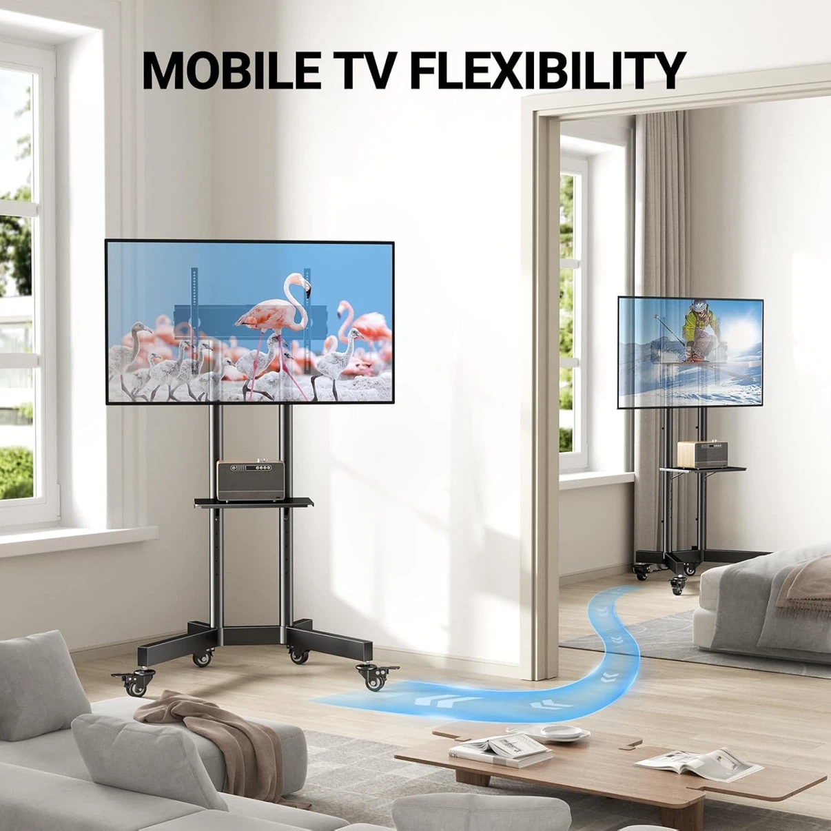 Mobile TV Floor Stand for 32"-85" Screens - photo 4