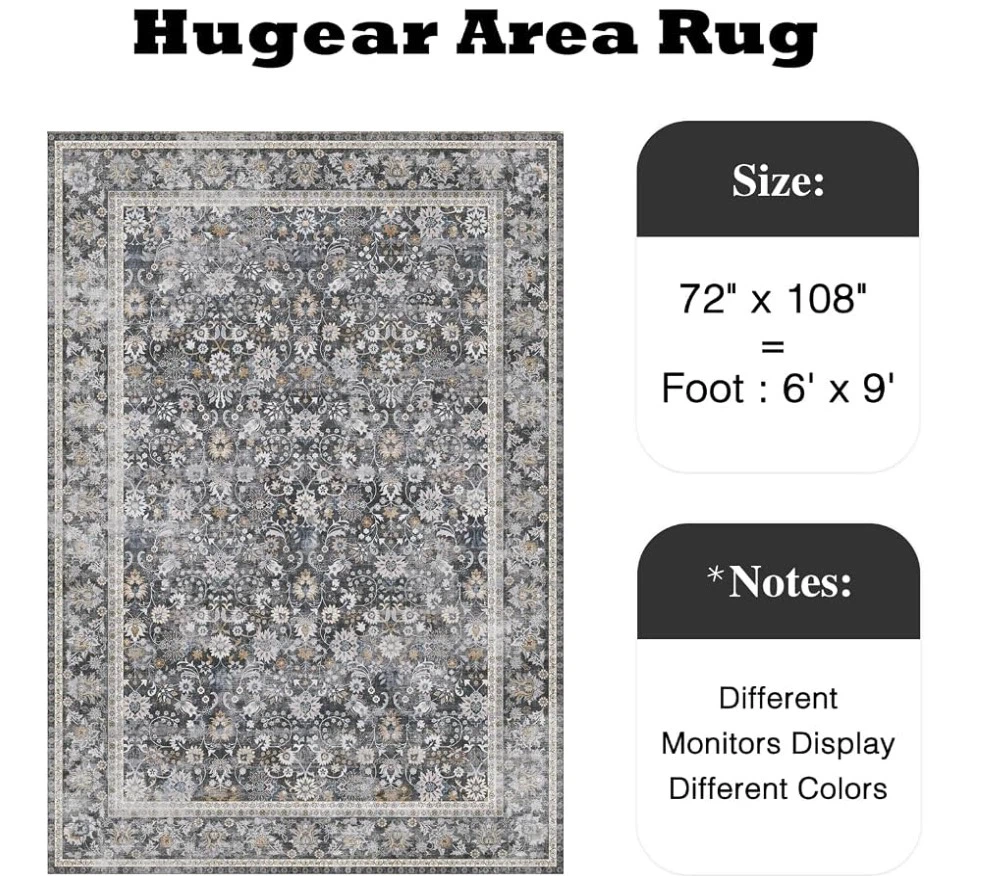 Hugear Area Rug 6' x 9' - photo 2