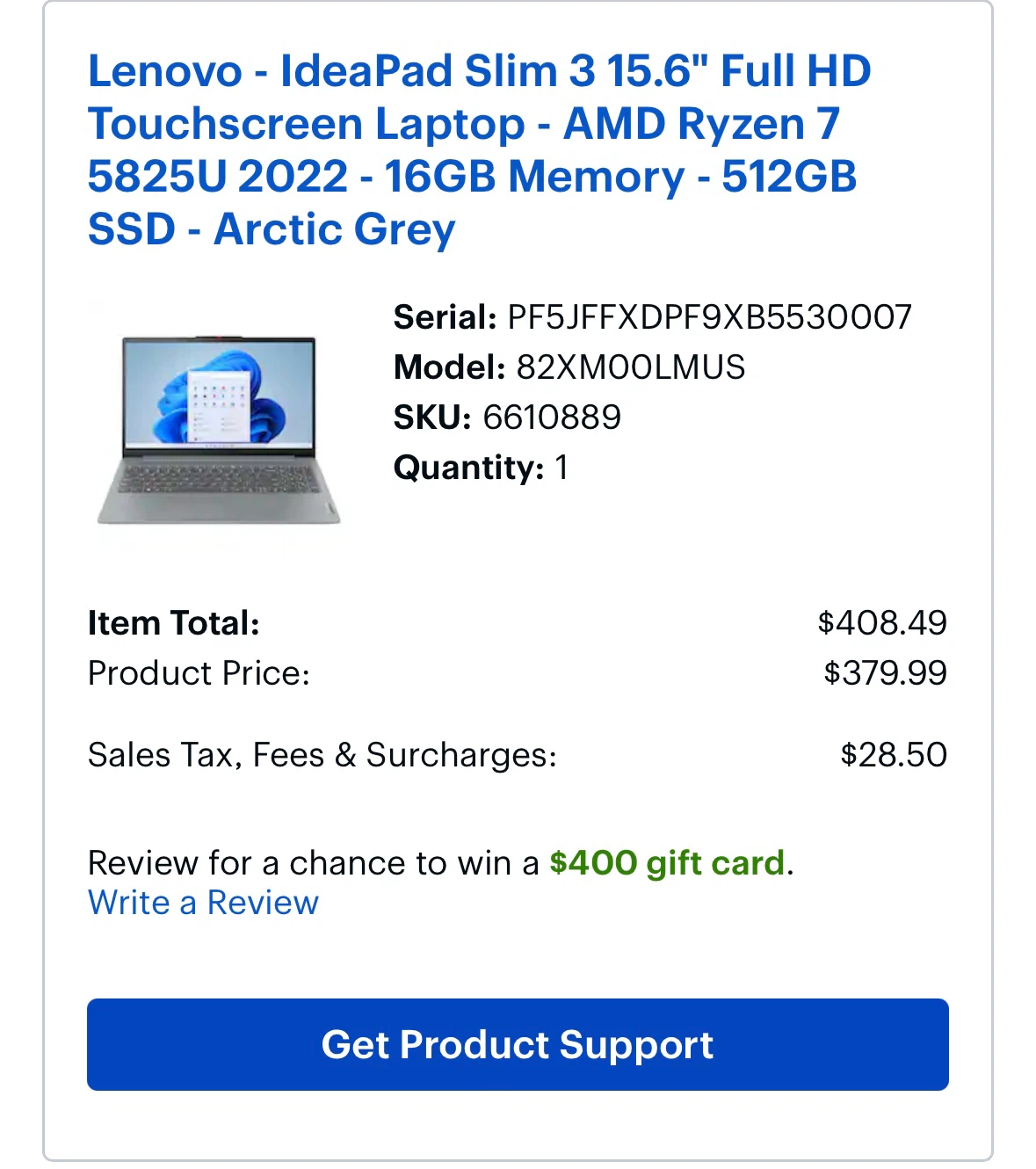 Lenovo IdeaPad Slim 3 15.6 inch Laptop - photo 4