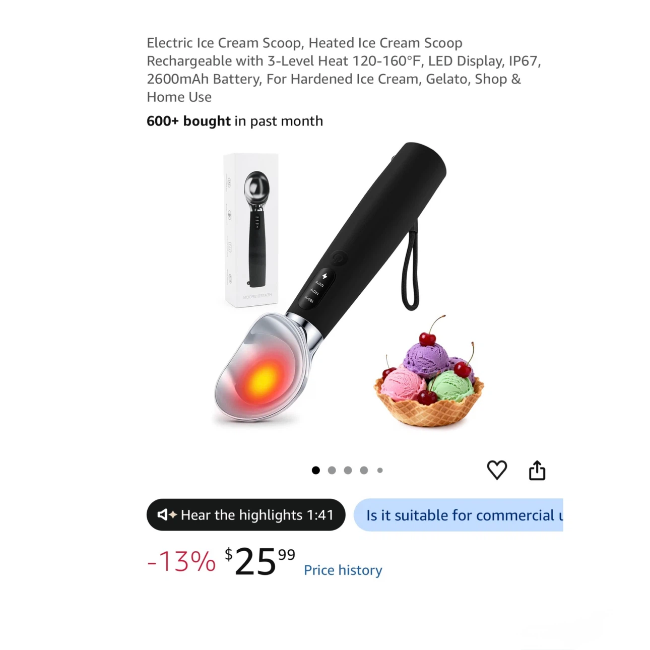 Brand new Electric Ice Cream Scoop