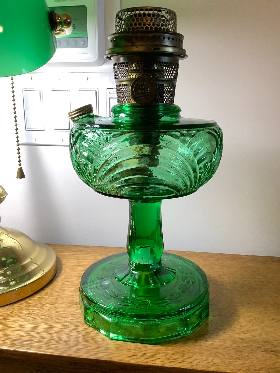 Vt Aladdin Nu Type Model B Uranium Washington Drape Oil Lamp 🐞 - photo 2