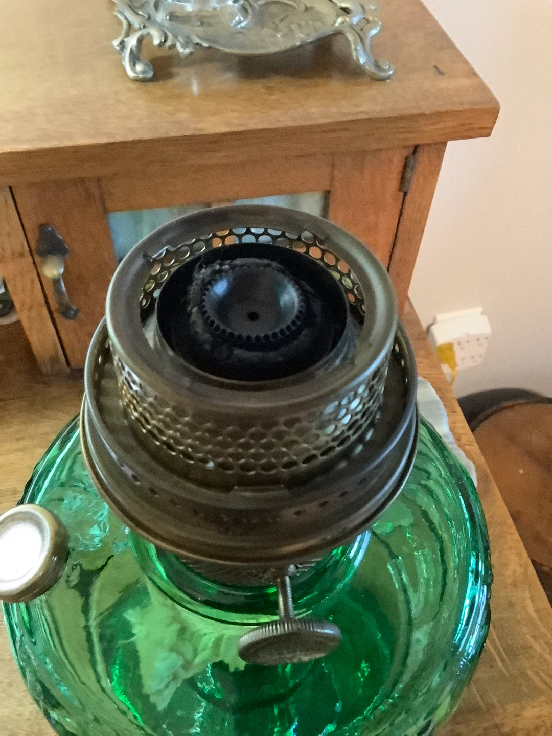 Vt Aladdin Nu Type Model B Uranium Washington Drape Oil Lamp 🐞 - photo 4