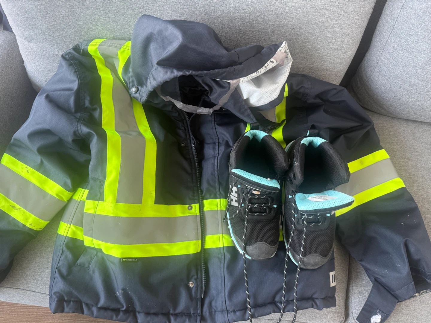 Forcefield Work Jacket & HH Work Boots