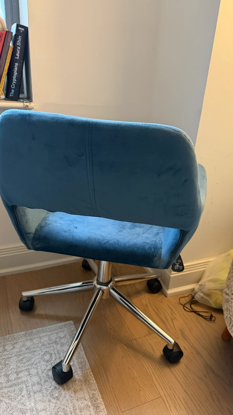Teal Velvet Office Chair