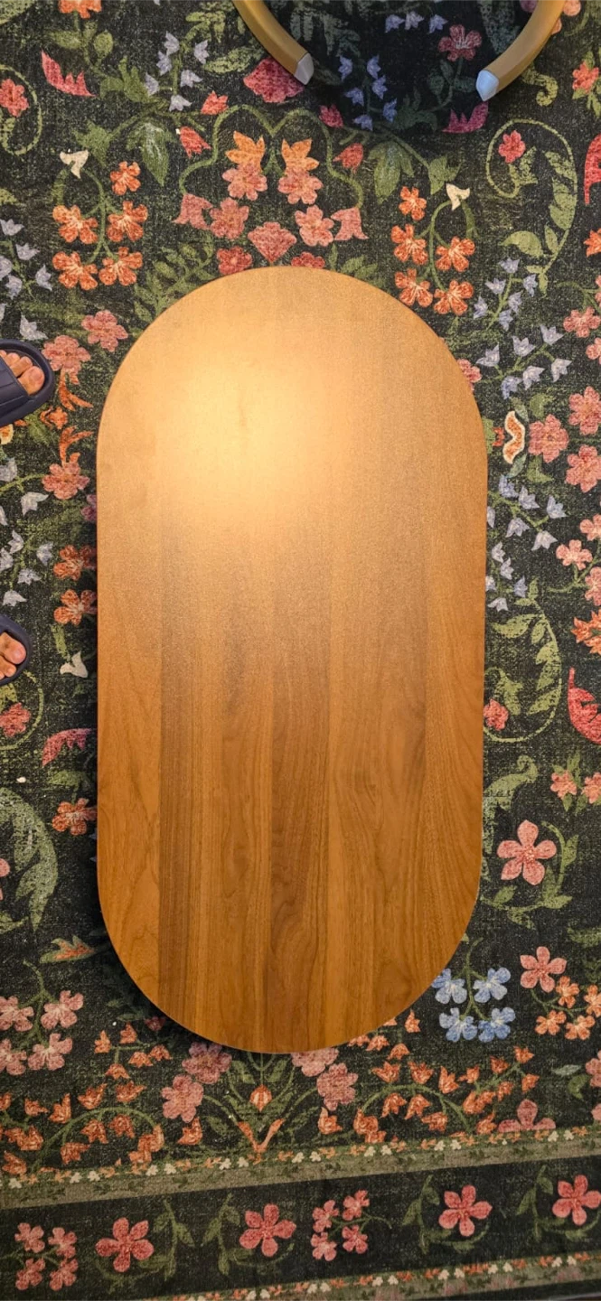Oval Coffee Table with Fluted Pedestal Legs - photo 5