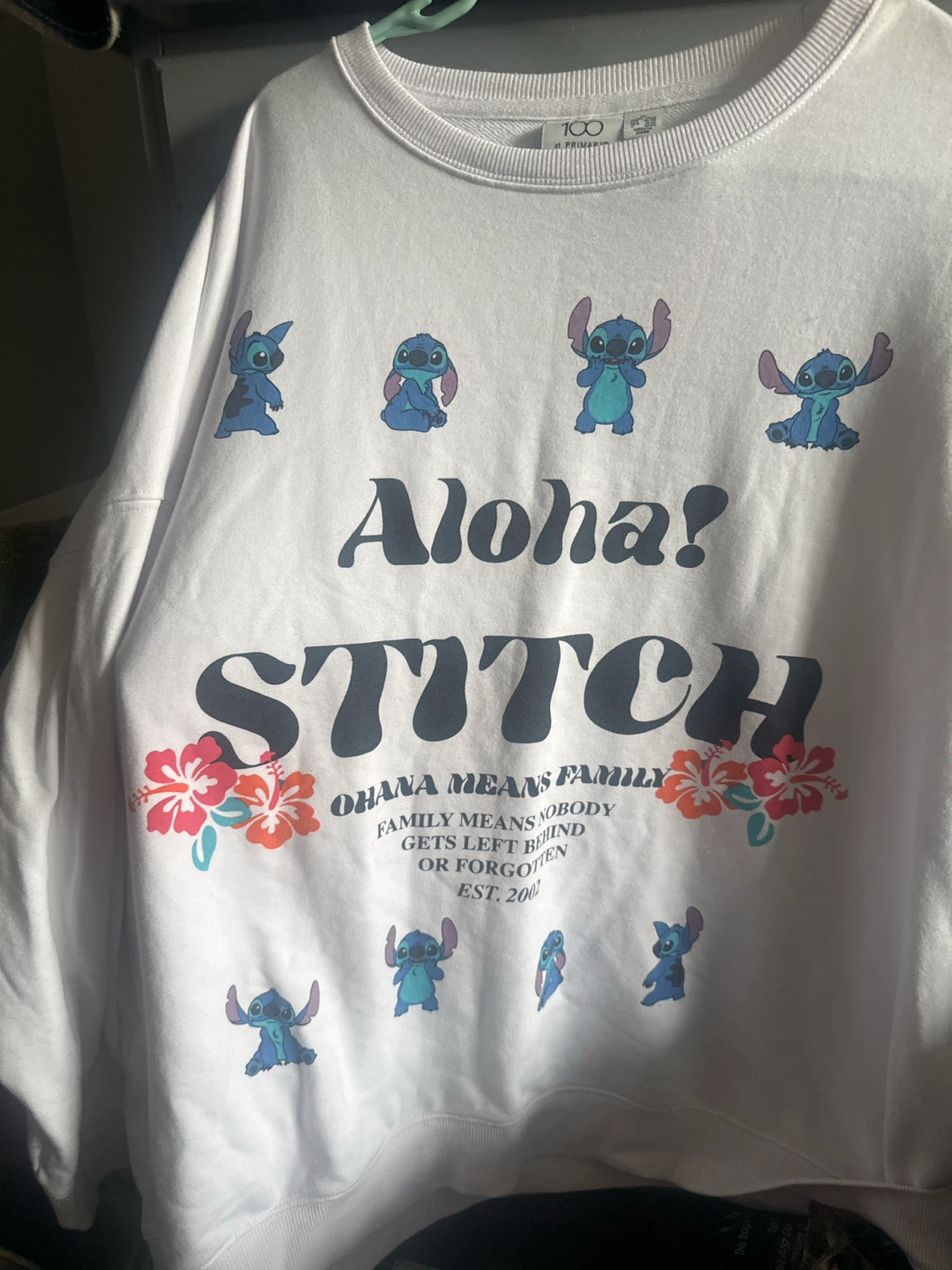 Primark Disney Stitch Aloha Sweatshirt XL