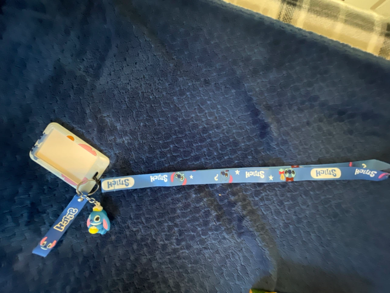 Disney Stitch Lanyard with ID Holder and Charm